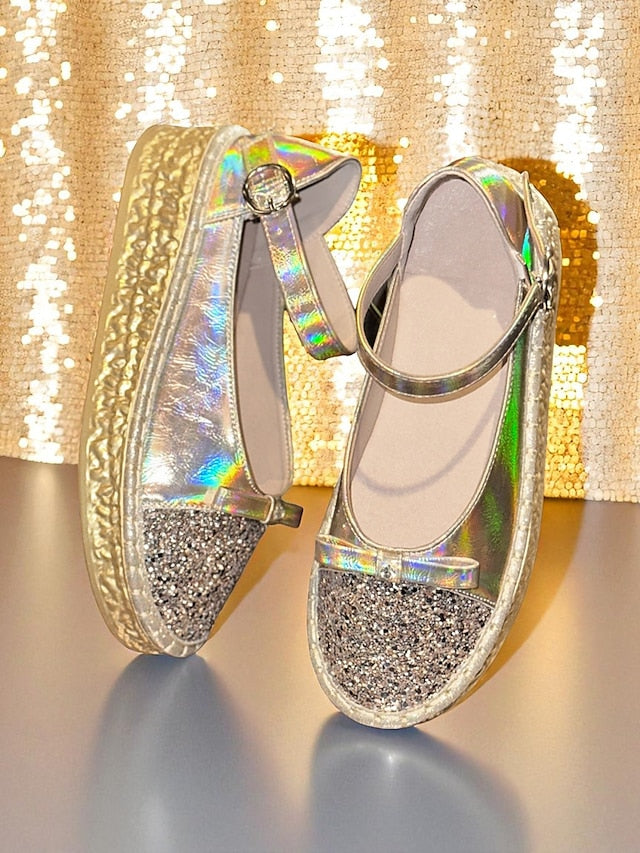 Platform Holographic Glitter Shoes Mary Women's Jane