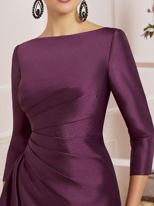 Wedding Elegant Guest the Mother of Bride Sheath Off Dress