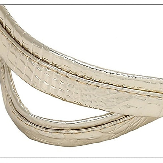 Embossed Women's Faux Tote | Croc Bag Silver Capacity Large