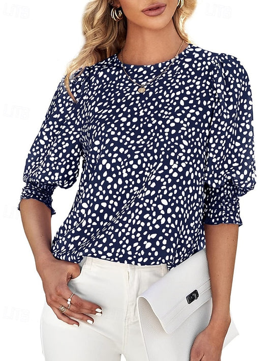 Women's T Shirt Tee Top Print Floral Casual Half Sleeve