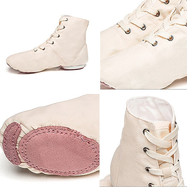 Women's Children's Soft Sole Dance Shoes, Lace-Up