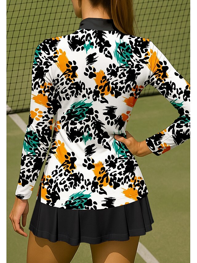 Women's Animal Leopard Sport Shirt Golf Polo Shirt Tennis