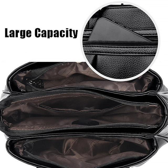 Leather PU Boston Women's Handbag Daily Holiday Zipper Bag