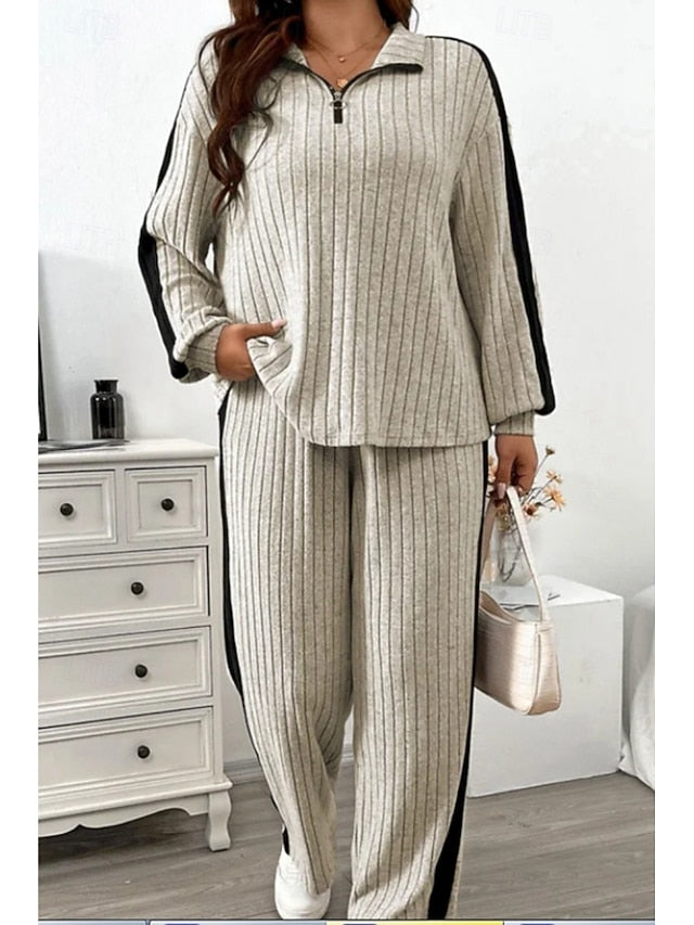 Women's Pants Sets Bolero Top Long Sleeve Shirt Collar