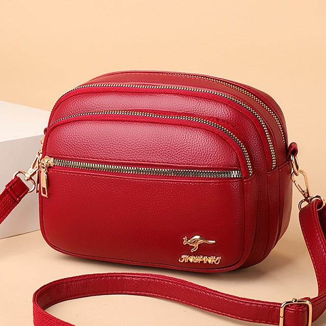 Crossbody Dome PU Bag Leather Shoulder Women's