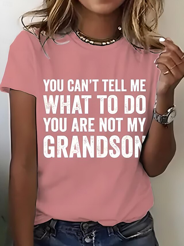 Women's T Shirt Print Graphic Letter Vintage Stylish