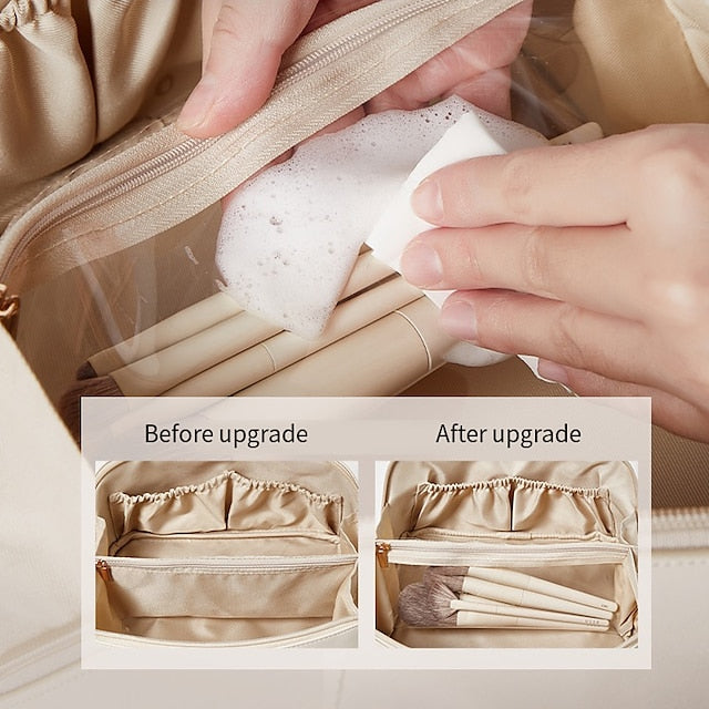 Makeup Handbag Travel Women's Leather Bag Cosmetic PU