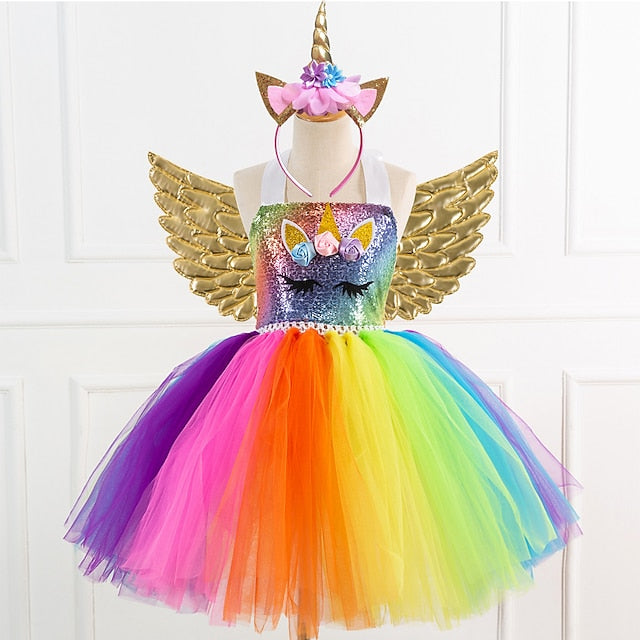 Unicorn Wings Girls' Movie Headband Cosplay Dress Dance