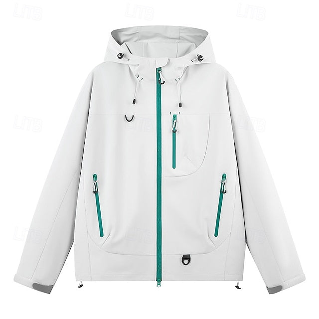 Women's Hooded Jacket Full Zip Jacket with Pockets Long