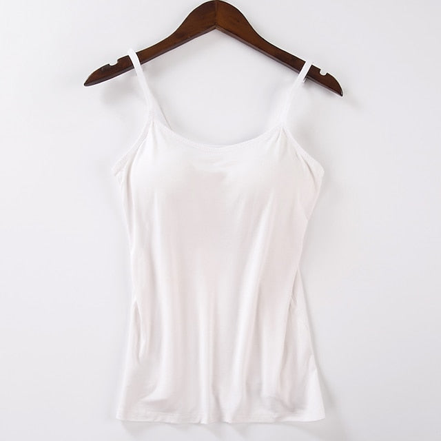 Women's Camisole Tank Top Plain Basic Sleeveless U Neck