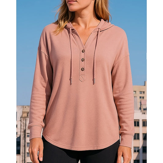 Women's Casual Sweatshirt Pullover Hoodie Drawstring Long