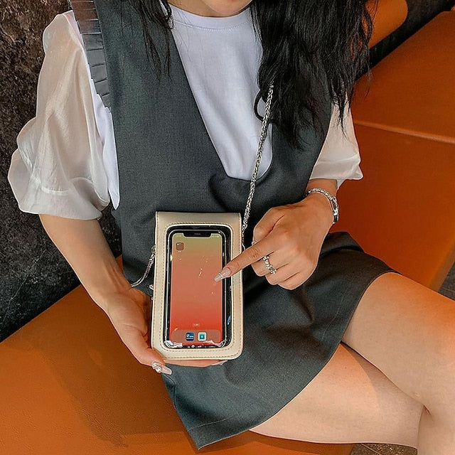 Phone Women's Crossbody PU Bag Mobile Daily Leather