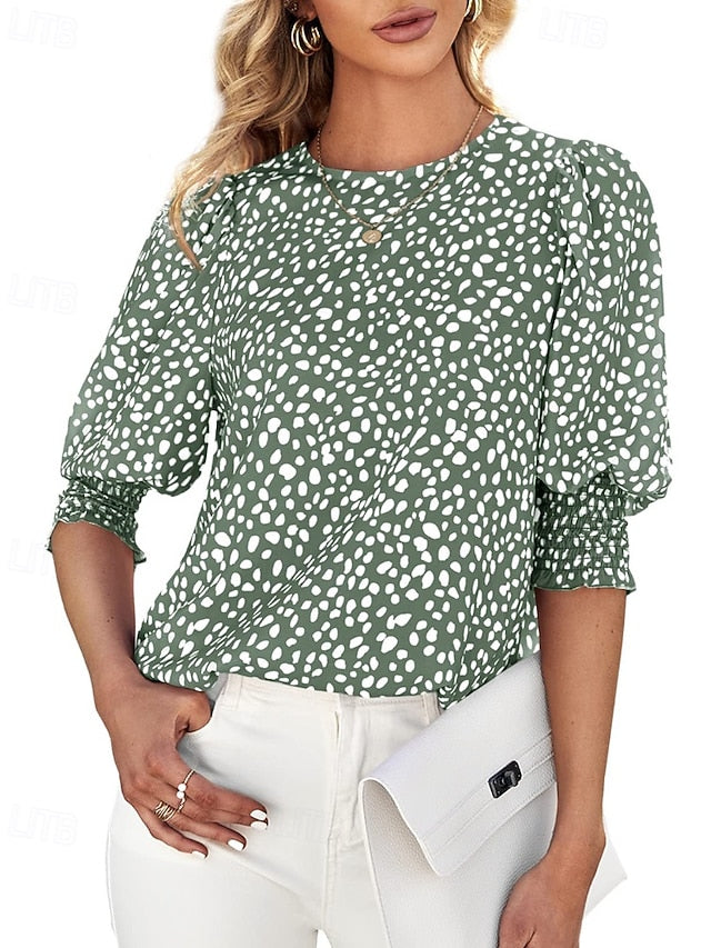 Women's T Shirt Tee Top Print Floral Casual Half Sleeve