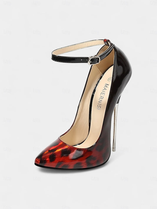 Patent Sexy Pumps Print – Women's Stiletto Red Leopard