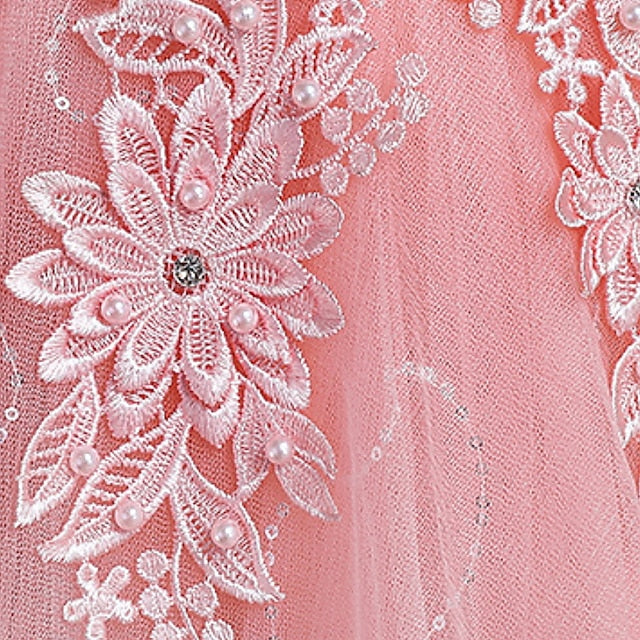 Solid Kids Dress Colored A Line Girls' Floral