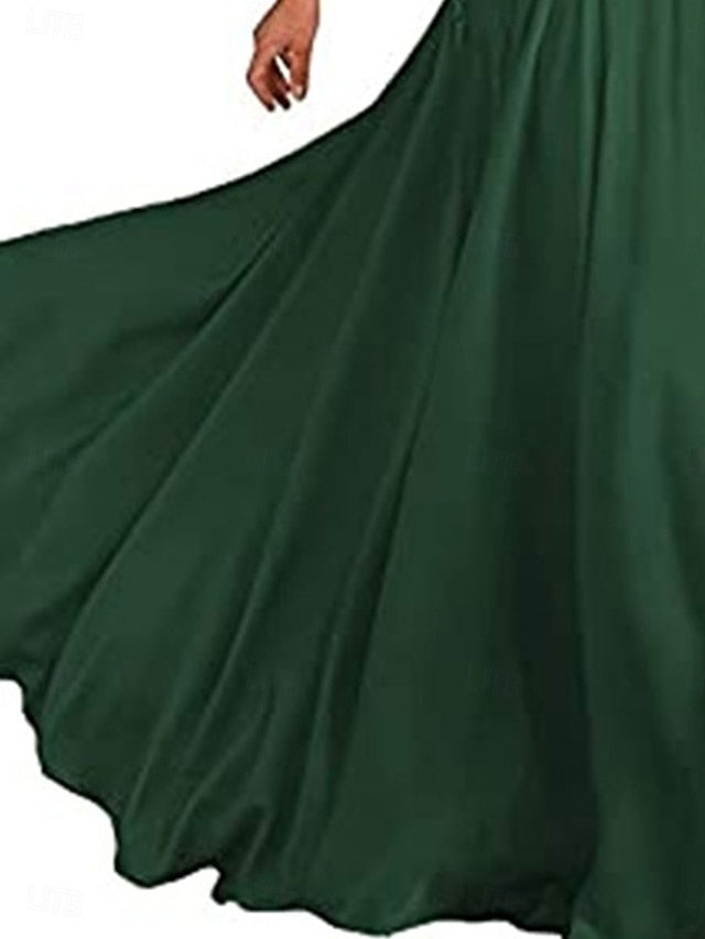 Elegant Bride Mother of the A-Line Dress Simple Floor Neck V