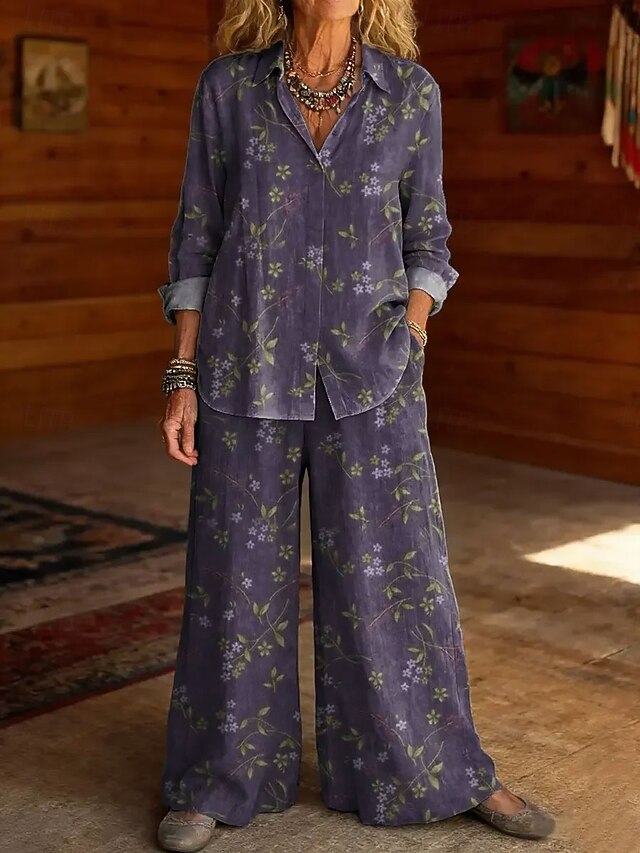 Women's Two Piece Sets Pants Sets Bolero Long Sleeve Shirt