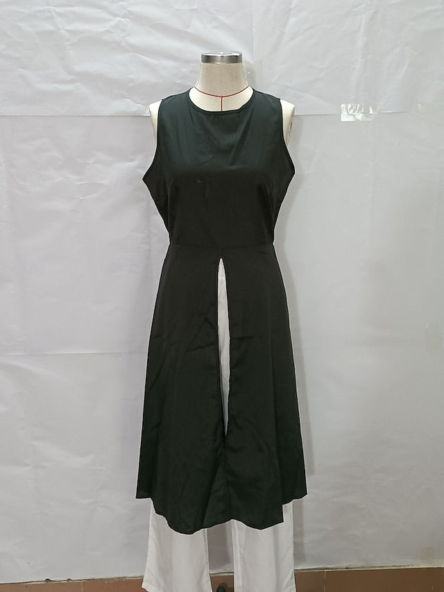 Women's Casual Dress Maxi Dress Patchwork Elegant Crew Neck