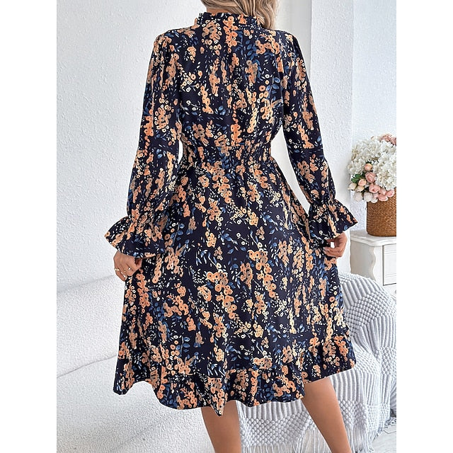 Women's Midi Dress A Line Dress Vacation Casual Outdoor