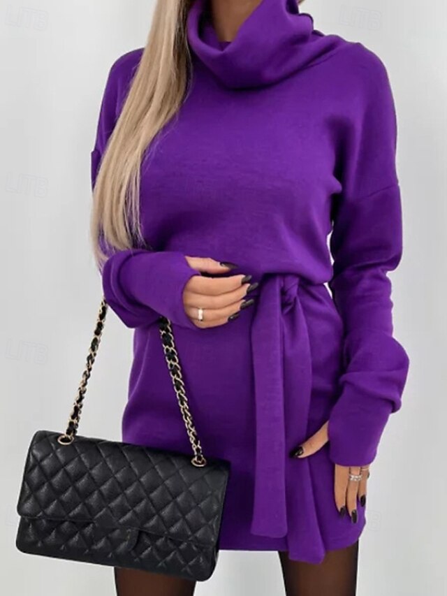 Women's Midi Dress Sweater Dress Sheath Dress Fashion