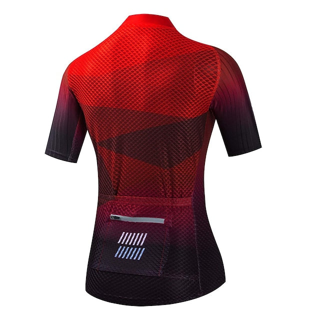 Women's Cycling Jersey Geometric Short Sleeve Bike Jersey