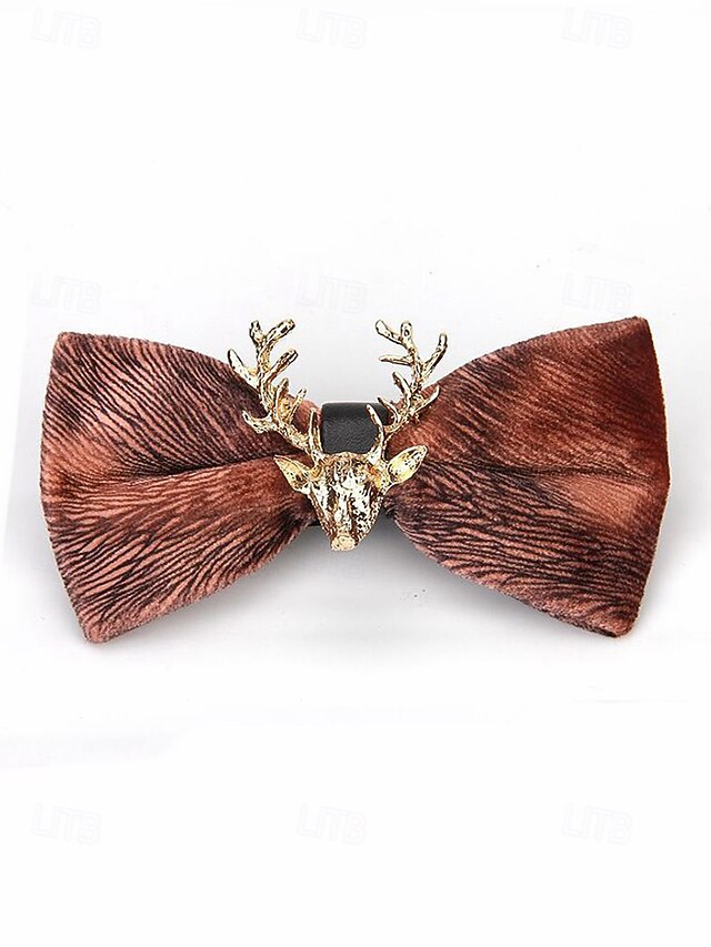 Deer Gold Tie Pin Men's with Velvet Head Bow