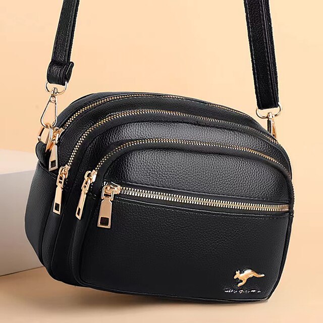 Crossbody Dome PU Bag Leather Shoulder Women's