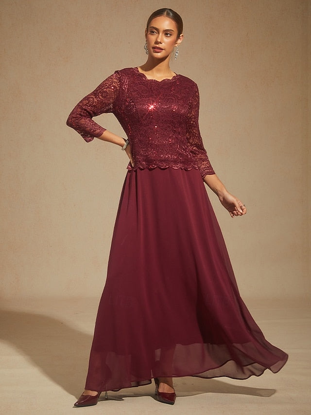 Women's Midi Dress Chiffon Dress A Line Dress Elegant