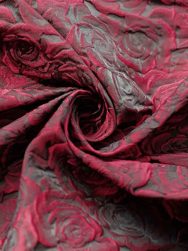 Evening Jacquard Mother Bride Gown the A-Line Red of Elegant