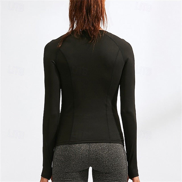 Women's Sports shirts pilates top Sports Top Crew Neckline