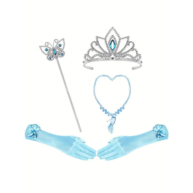 Tulle Elsa Party Frozen Theme Princess Costume Flower Girl Dress