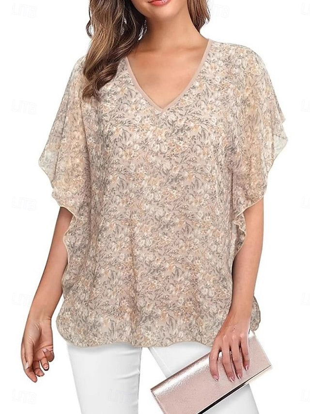 Women's Shirt Blouse Ruffle Blouse Plain Stylish Classic