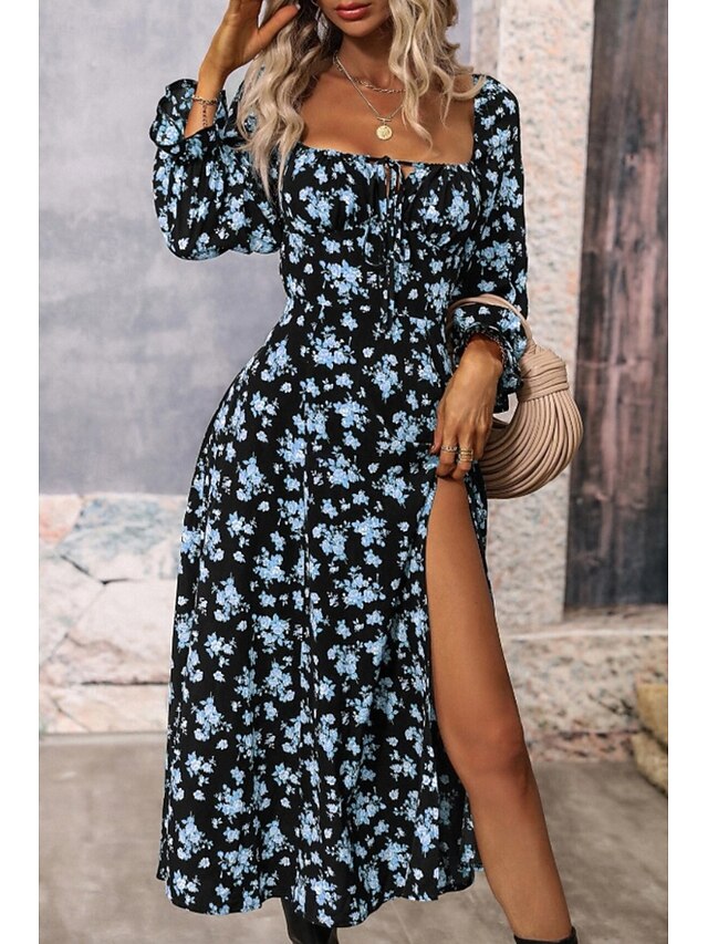 Women's Midi Dress Graduation Dress Floral Dress Fashion