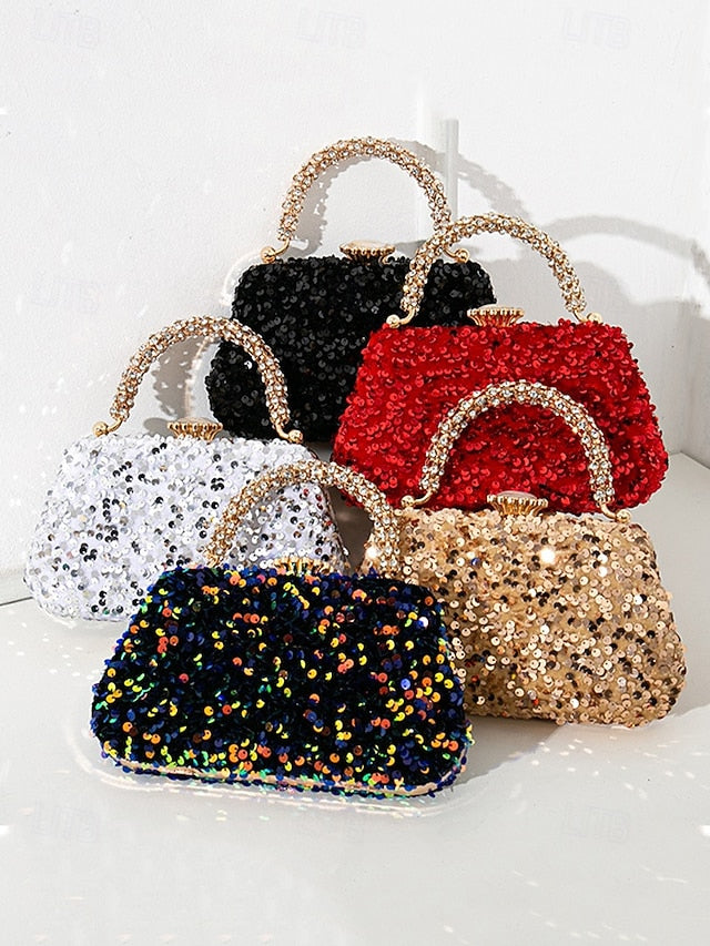 – Bag Clutch Women's Embellished Sequin Evening Vintage