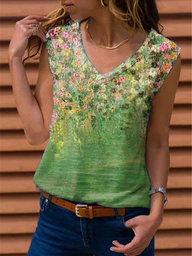 Women's Tank Top Sleeveless Shirt Tee Top Graphic Stylish