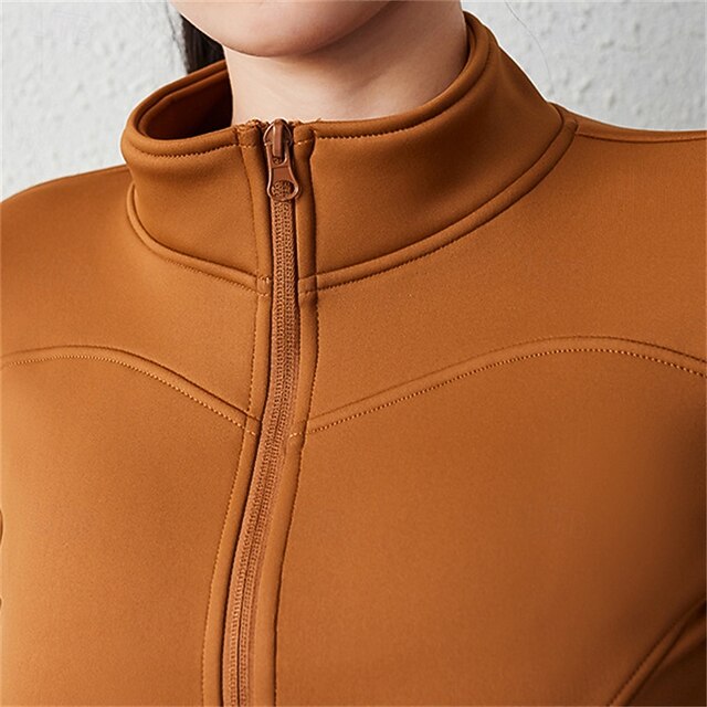 Women's Yoga Top Stand Collar Thermal Warm Quick Dry