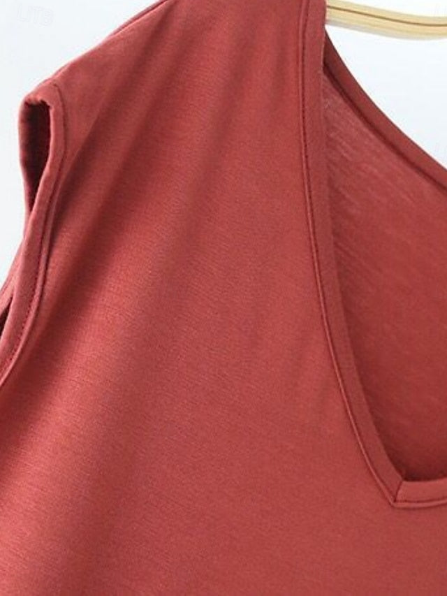 Women's Camisole Tank Top Solid Color Plain Daily