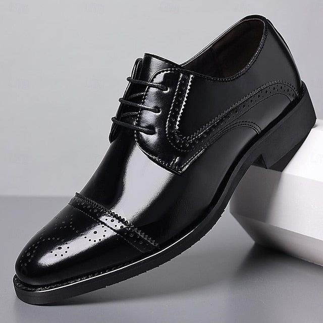 Men's with Black Color-Blocked Shoes White and