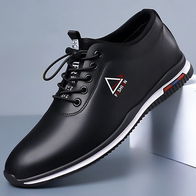 Sneakers White Lace-Up Men's Sports – and Black Trendy