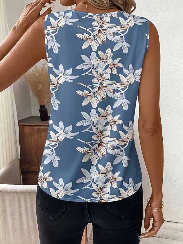 Women's Tank Top Floral Graphic Plants Elegant Vintage