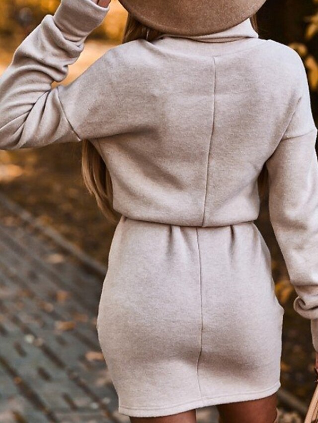 Women's Midi Dress Sweater Dress Sheath Dress Fashion