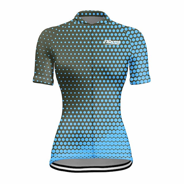 Women's Cycling Jersey Polka Dot Short Sleeve Bike Jersey