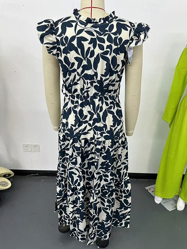 Women's Midi Dress Casual Dress Print Dress Elegant Fashion