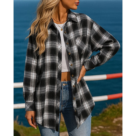 Women's Shirt Jacket Lounge Top Long Sleeve Top Athleisure