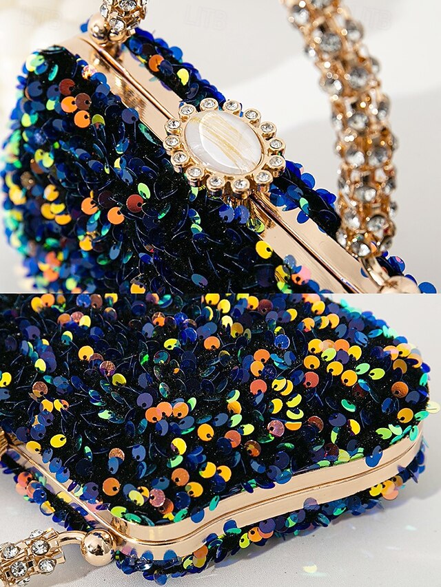 – Bag Clutch Women's Embellished Sequin Evening Vintage