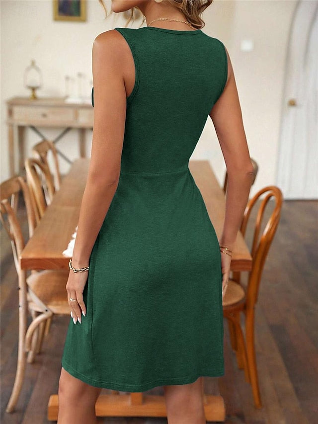 Women's Casual Dress Mini Dress Ruched Vacation Streetwear