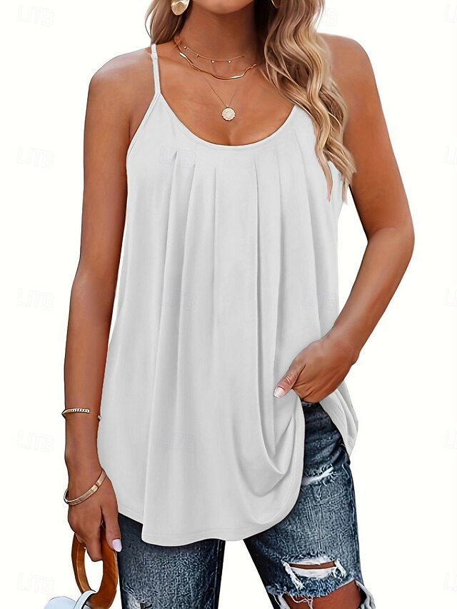 Multi Packs 2pcs Women's V Neck Sleeveless Green+pink Tank