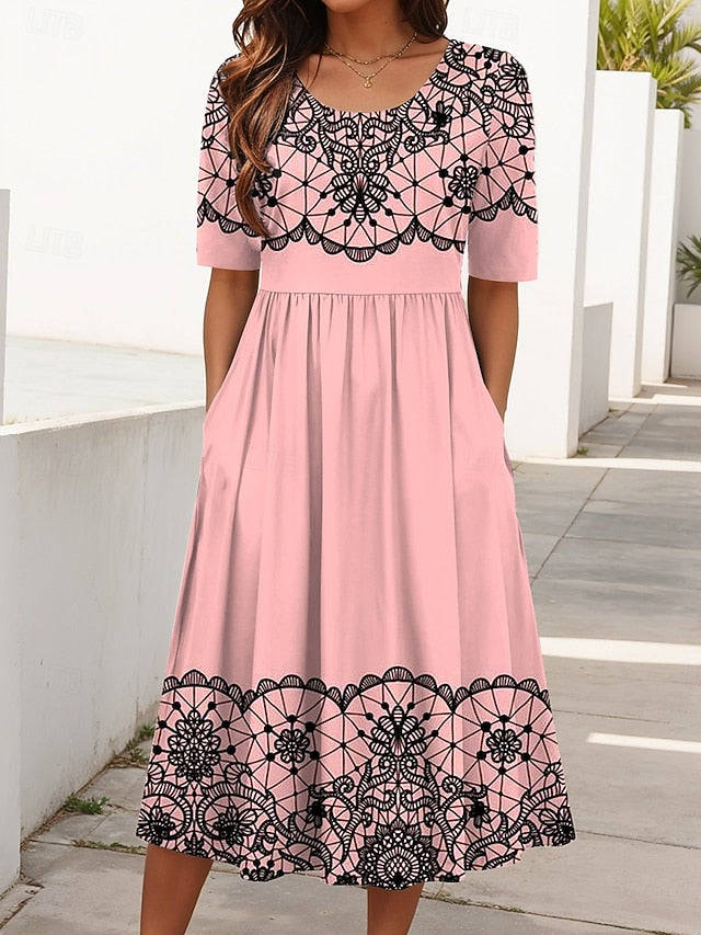 Women's Midi Dress A Line Dress Summer Dress Vacation