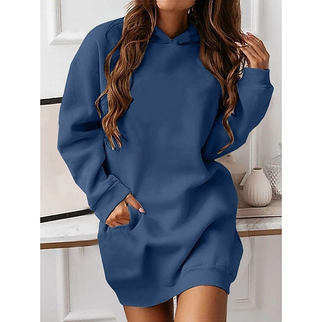 Women's Mini Dress Hoodie Dress Casual Dress Fashion Modern