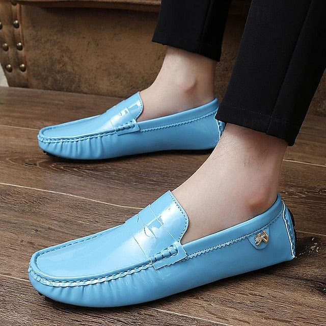 Slip-Ons Loafers Men's Driving Leather Penny PU